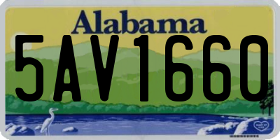 AL license plate 5AV1660