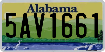 AL license plate 5AV1661