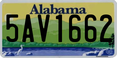 AL license plate 5AV1662