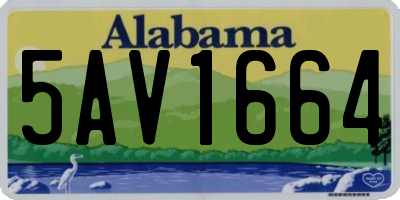AL license plate 5AV1664
