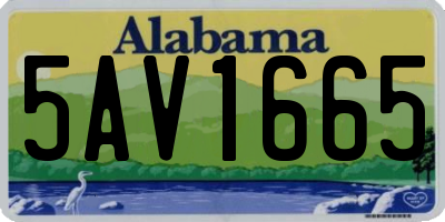 AL license plate 5AV1665