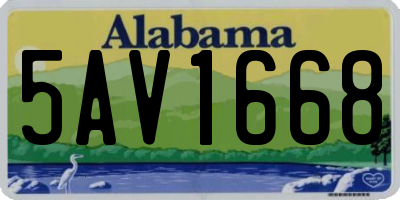 AL license plate 5AV1668