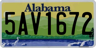 AL license plate 5AV1672
