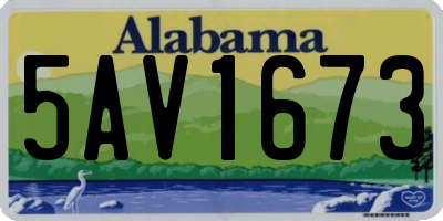 AL license plate 5AV1673