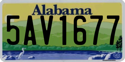 AL license plate 5AV1677