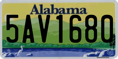 AL license plate 5AV1680