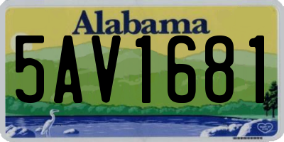 AL license plate 5AV1681