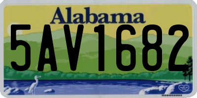AL license plate 5AV1682