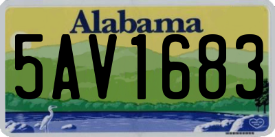 AL license plate 5AV1683