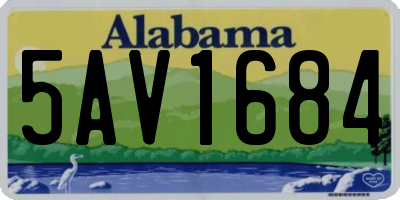 AL license plate 5AV1684