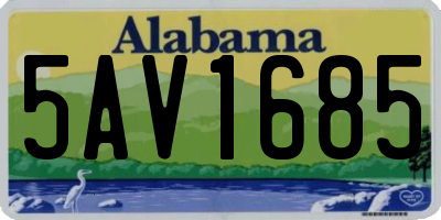 AL license plate 5AV1685