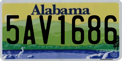 AL license plate 5AV1686