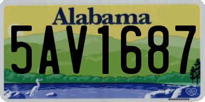 AL license plate 5AV1687
