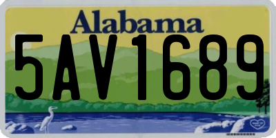 AL license plate 5AV1689