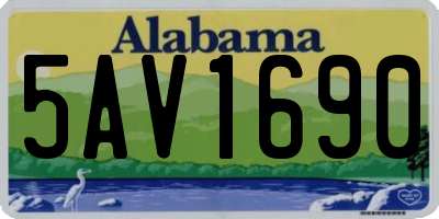 AL license plate 5AV1690