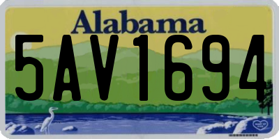 AL license plate 5AV1694