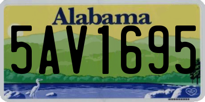 AL license plate 5AV1695