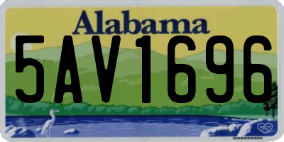AL license plate 5AV1696