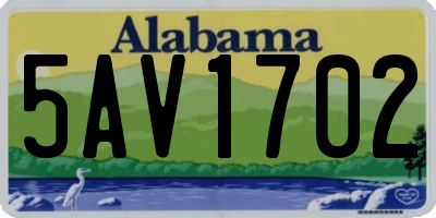 AL license plate 5AV1702