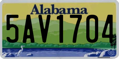AL license plate 5AV1704