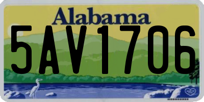 AL license plate 5AV1706