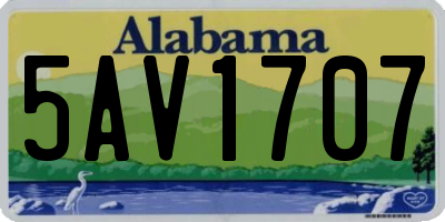 AL license plate 5AV1707