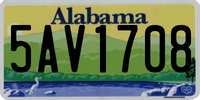 AL license plate 5AV1708