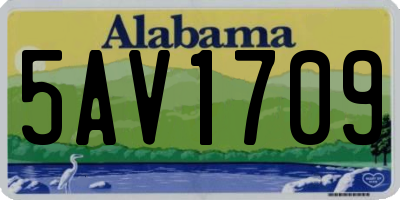 AL license plate 5AV1709