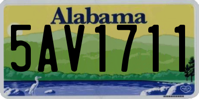 AL license plate 5AV1711