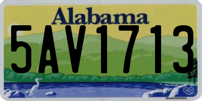 AL license plate 5AV1713
