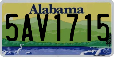 AL license plate 5AV1715