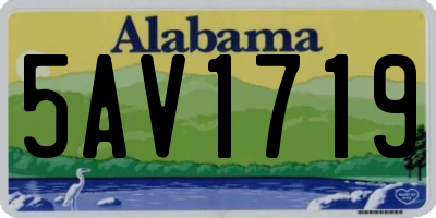 AL license plate 5AV1719