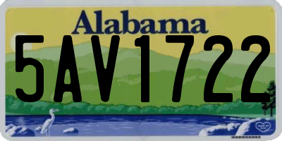 AL license plate 5AV1722