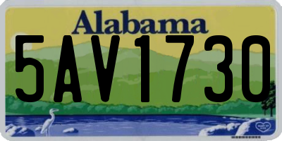 AL license plate 5AV1730