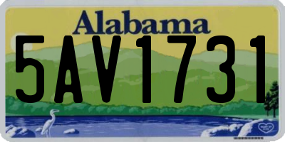 AL license plate 5AV1731