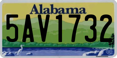 AL license plate 5AV1732