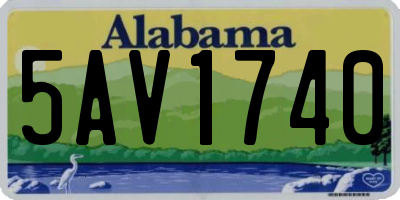 AL license plate 5AV1740