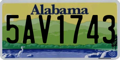 AL license plate 5AV1743