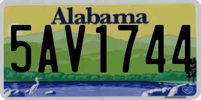 AL license plate 5AV1744