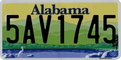 AL license plate 5AV1745