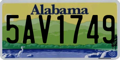 AL license plate 5AV1749