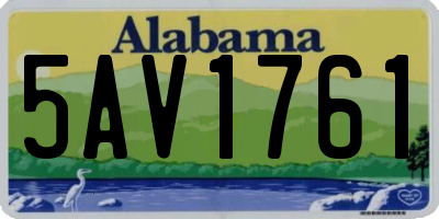 AL license plate 5AV1761