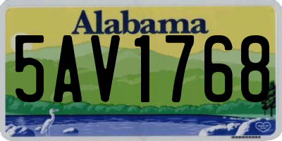 AL license plate 5AV1768