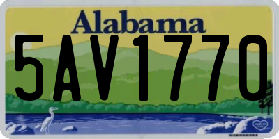 AL license plate 5AV1770