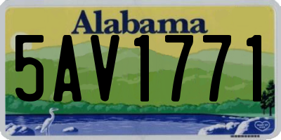 AL license plate 5AV1771