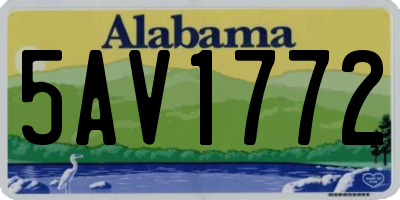 AL license plate 5AV1772