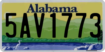 AL license plate 5AV1773