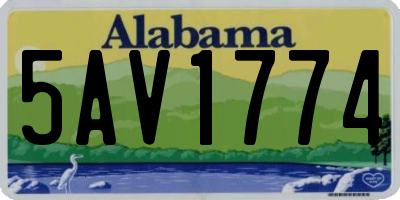 AL license plate 5AV1774