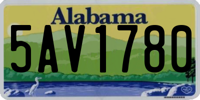 AL license plate 5AV1780