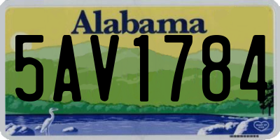AL license plate 5AV1784